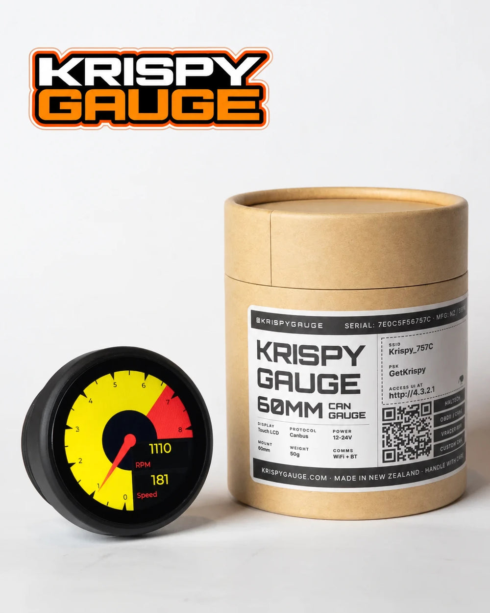 KRISPY Gauge product photo — KRISPY GAUGE logo