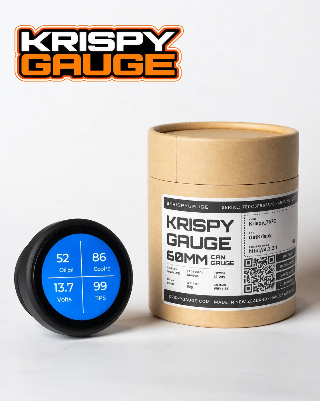 KRISPY Gauge product photo — KRISPY GAUGE logo